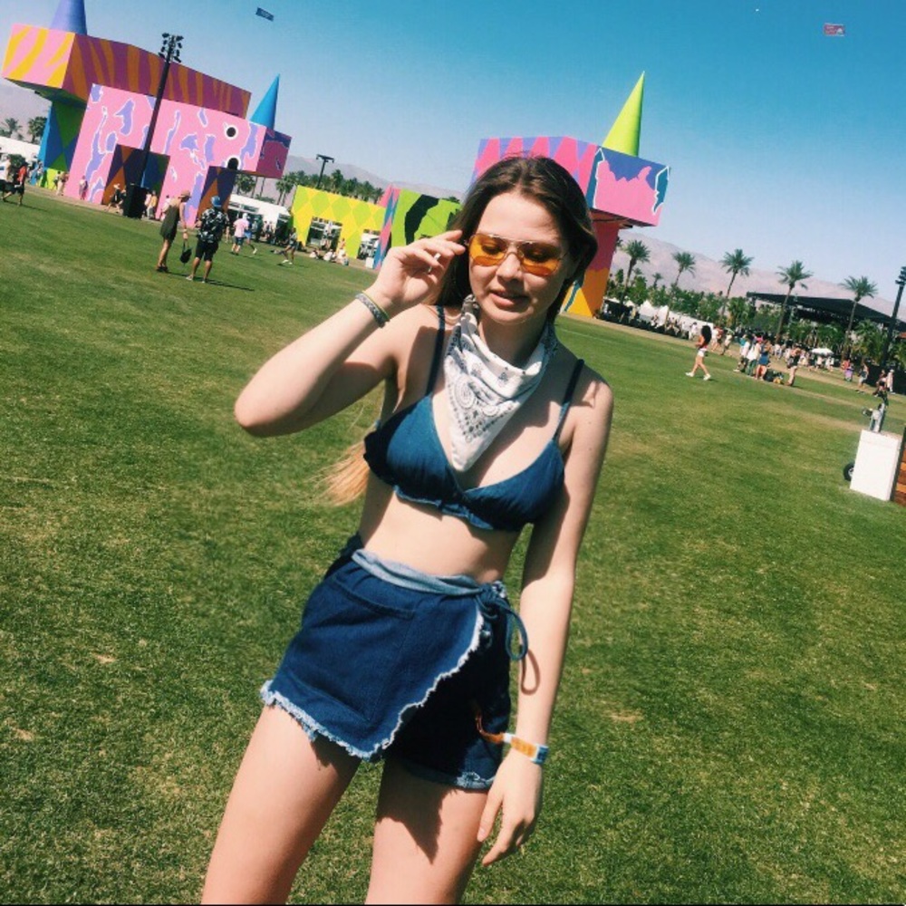 Denim skort